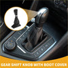Automatic gear shifter knob with black leather boot cover and metallic top for toyota land cruiser 2010-2017