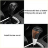 Automatic gear stick shift knob for toyota with black brown leather and silver base perfect for 4wd ute offroad