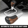 Automatic gear stick shift knob for toyota in black and brown carbon fiber and wood grain perfect for 4wd and offroad ute