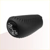 Black leather automatic gear stick shift knob for toyota land cruiser prado 2003-2009 with stitched edges and white gear emblem