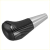 Black and silver carbon fiber automatic gear stick shift knob for Toyota Tundra 2000 to 2023 with sleek modern design