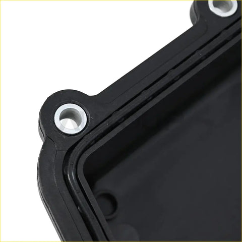 Black plastic automatic transmission cover with silver metal fasteners for ford bronco sport 2019–2024