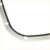 Silver metal automatic transmission filter and oil pan gasket with black rubber seal and circular mounting holes for toyota venza