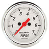 Autometer Arctic White 2-1/16in Tachometer 7000rpm AU1397