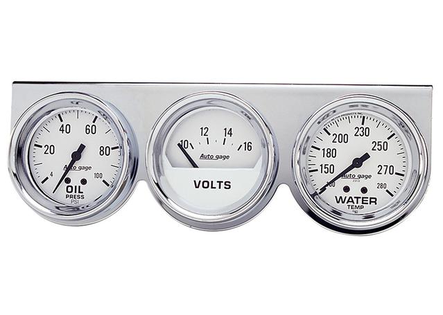 Autometer Auto Gauge 2-5/8in 3 Gauge Console Oil Volts