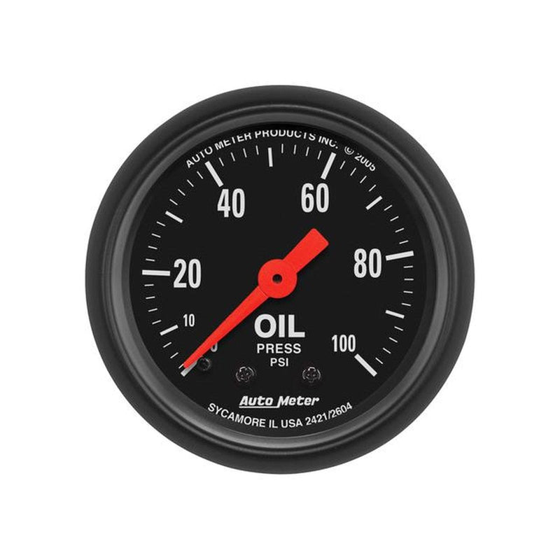 Autometer Z-Series 2-1/16in Oil Pressure Gauge 0-100 PSI