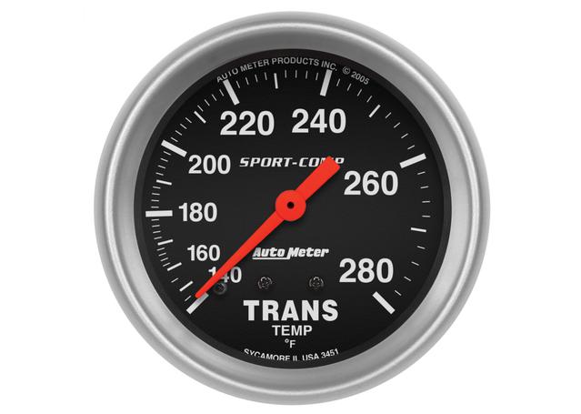 Autometer Sport-Comp 2-5/8in Trans Temp Gauge 140-280F