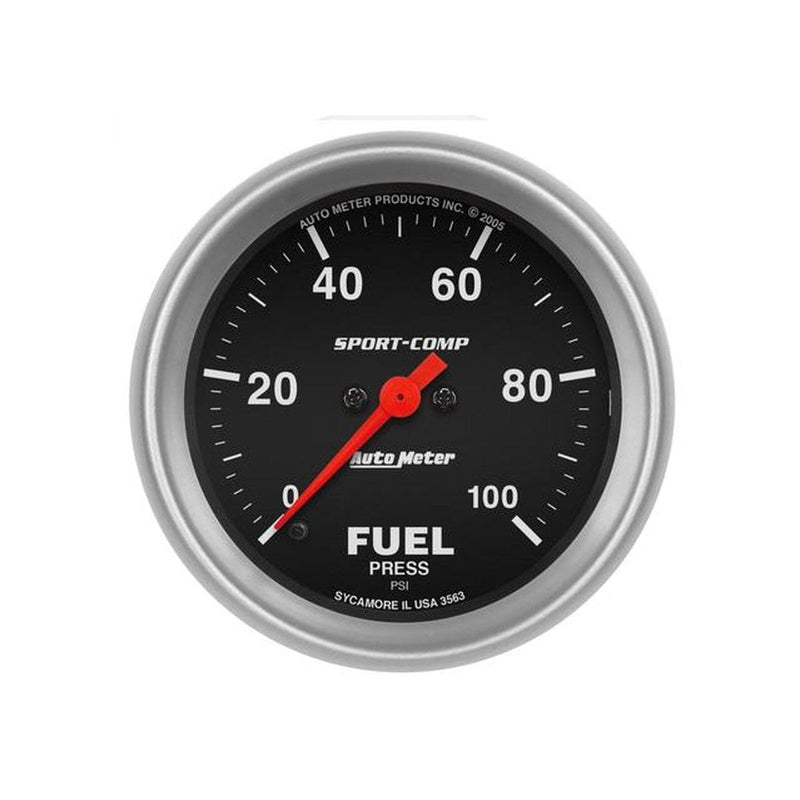 Autometer Sport-Comp 2-5/8in Fuel Pressure Gauge 0-100