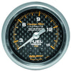 Autometer Carbon Fiber 2-1/16in Fuel Pressure Gauge