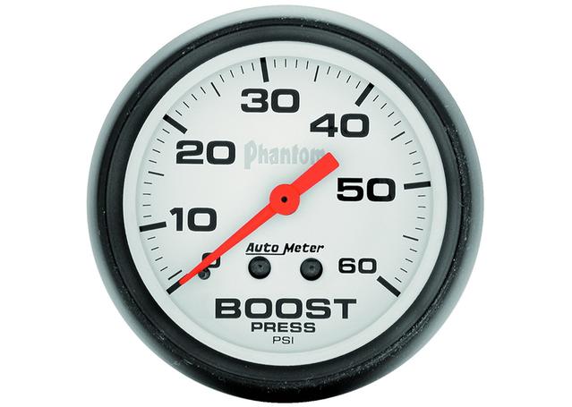 Autometer Phantom 2-1/16in Boost Gauge 0-60PSI Mechanical