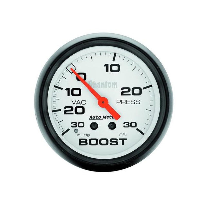 Autometer Phantom 2-5/8in Boost Vacuum Gauge 30in/Hg