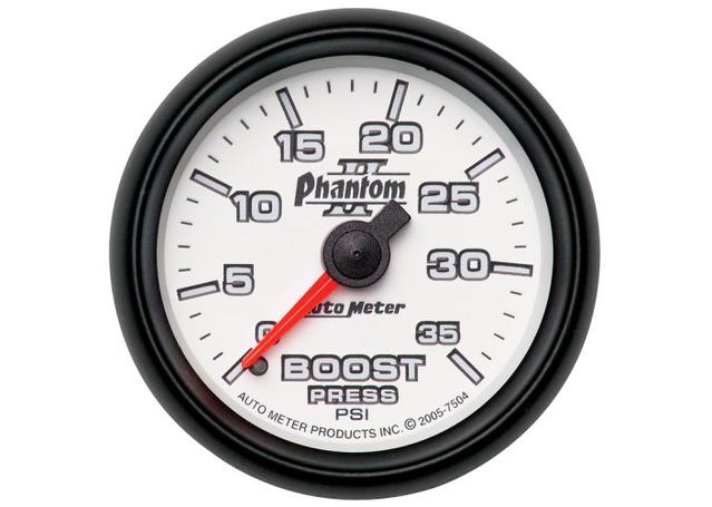 Autometer Phantom II 2-1/16in Boost Gauge 0-35PSI