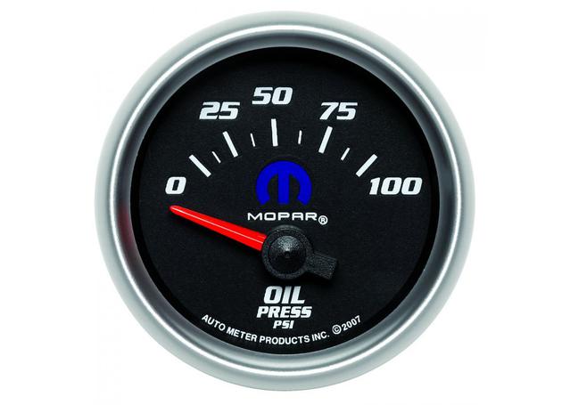 Autometer Mopar Black 2-1/16in Oil Pressure Gauge