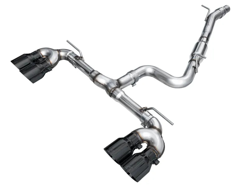 AWE Tuning 3020-43658 MK8 Volkswagen Golf R 3in Track Edition Quad Exhaust - Diamond Black Tips