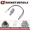 Gray plastic backup reverse light socket with red and black wiring for toyota highlander 2006 to 2013 shown from back