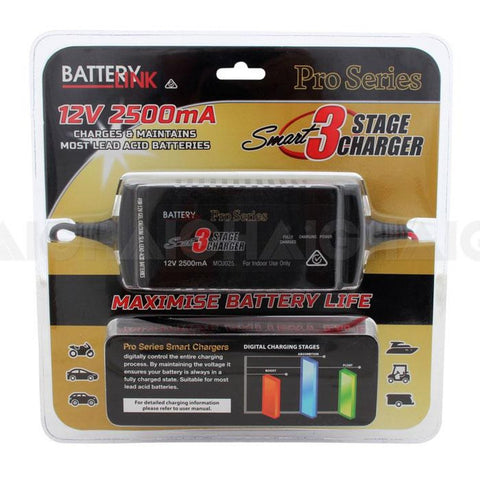 Battery Link Smart Battery Charger 2.5A 12V 3 Stage