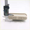 Beige plastic inner door handle for toyota hilux 2004-2016 with three circular openings and two tubes back side