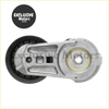 Belt tensioner for Chrysler Dodge durango Ram 1500 pickup with silver metallic body black rubber pulley and yellow bearing