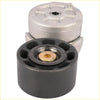 Belt tensioner for cummins 3.9l 5.9l engines with black rubber belt silver metal housing and brass central bolt