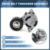 Silver metal belt tensioner for toyota avanza 2001-2015 with black rubber pulley and mounting brackets