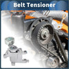 Silver metallic belt tensioner with cylindrical roller and gear pulley for toyota hilux 2001-2015 engine systems