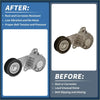 Silver metal belt tensioner with black rubber pulleys for toyota iq 2009-2015 metal 1 x unit
