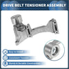 Silver metallic belt tensioner for toyota land cruiser 2007-2015 with cylindrical pulley and strong metal bracket