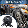 Black rubber-coated metal belt tensioner with hex bolt and brackets for toyota tacoma 24l l4 27l 1995-2004