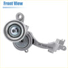 Silver metal belt tensioner pulley assembly with circular pulley and mounting brackets for toyota 4runner fj Tacoma tundra