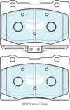 Bendix General CT Brake Pad Set Front DB1735 GCT