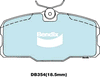 Bendix General CT Brake Pad Set Front DB354 GCT