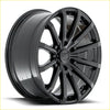 Black gloss finished alloy wheel with multi spoke design and bcw branding center cap bgw blast gloss black model