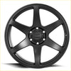 Black matte alloy wheel bgw cartel with six spokes and zen logo center cap for stylish car upgrade