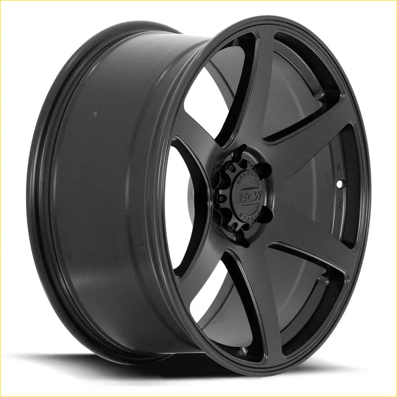 Bgw cartel matt black black matte alloy wheel with five spoke design and bbs logo center cap