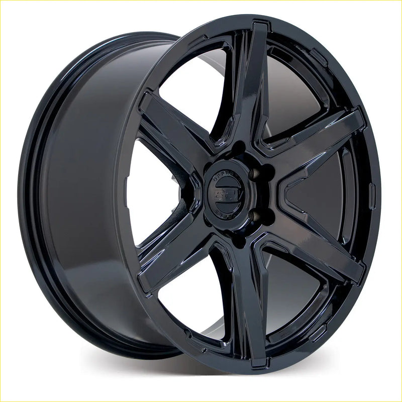 Black gloss-finished alloy wheel bgw legend with bold multi-spoke design and center cap bearing bbs logo