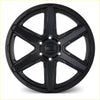 Black matte finish alloy wheel bgw legend with five spoke design and center cap in matt black color