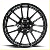 Black gloss finished alloy wheel bgw shadow with multi spoke design and dba logo center cap
