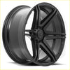 Black matte finished alloy wheel bgw tempest with five spokes and bcw branded center cap