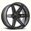 Matte black bgw tempest alloy wheel with five-spoke design and bbs center cap in black finish