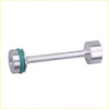 Silver billet aluminum oil diverter barbell with green rubber ring for ls engine ls1 ls2 use