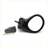 Black plastic blind side fender mirror housing with circular reflective surface and mounting bracket for toyota hilux 89-96