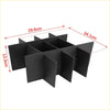 Black plastic car organizer with six compartments for center console armrest storage in toyota tundra 2014-2019