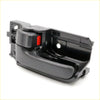 Black plastic door handle bezel for toyota hilux mk6 sr5 champ with red accent on latch mechanism