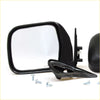 Black plastic door mirror for Toyota Hilux 4Runner 1988-1997 with rectangular reflective surface and mounting hardware visible