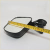 Black door mirror for toyota hilux 4runner lh 1988-1998 with glossy finish and mounting bracket shown from the back side