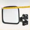 Black door mirror for Toyota Hilux 1997-2005 with glossy black rectangular side-view mirror and molded plastic housing