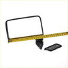 Black plastic door mirror lh with rectangular frame and mounting bracket for isuzu faster bedford kb 1972-1988 back side