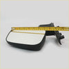 Black plastic door mirror for Toyota Hilux 1997-2006 with white reflective surface and yellow tape measuring width