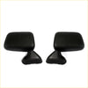Black plastic side-view door mirrors x2 for toyota hilux mighty-x 4runner 1988-1998 matching design and finish