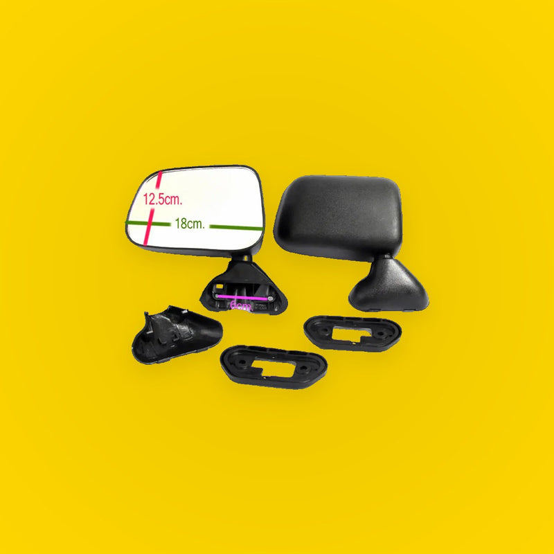 Black Door Mirrors x2 for Toyota Hilux Utility 1988-1998